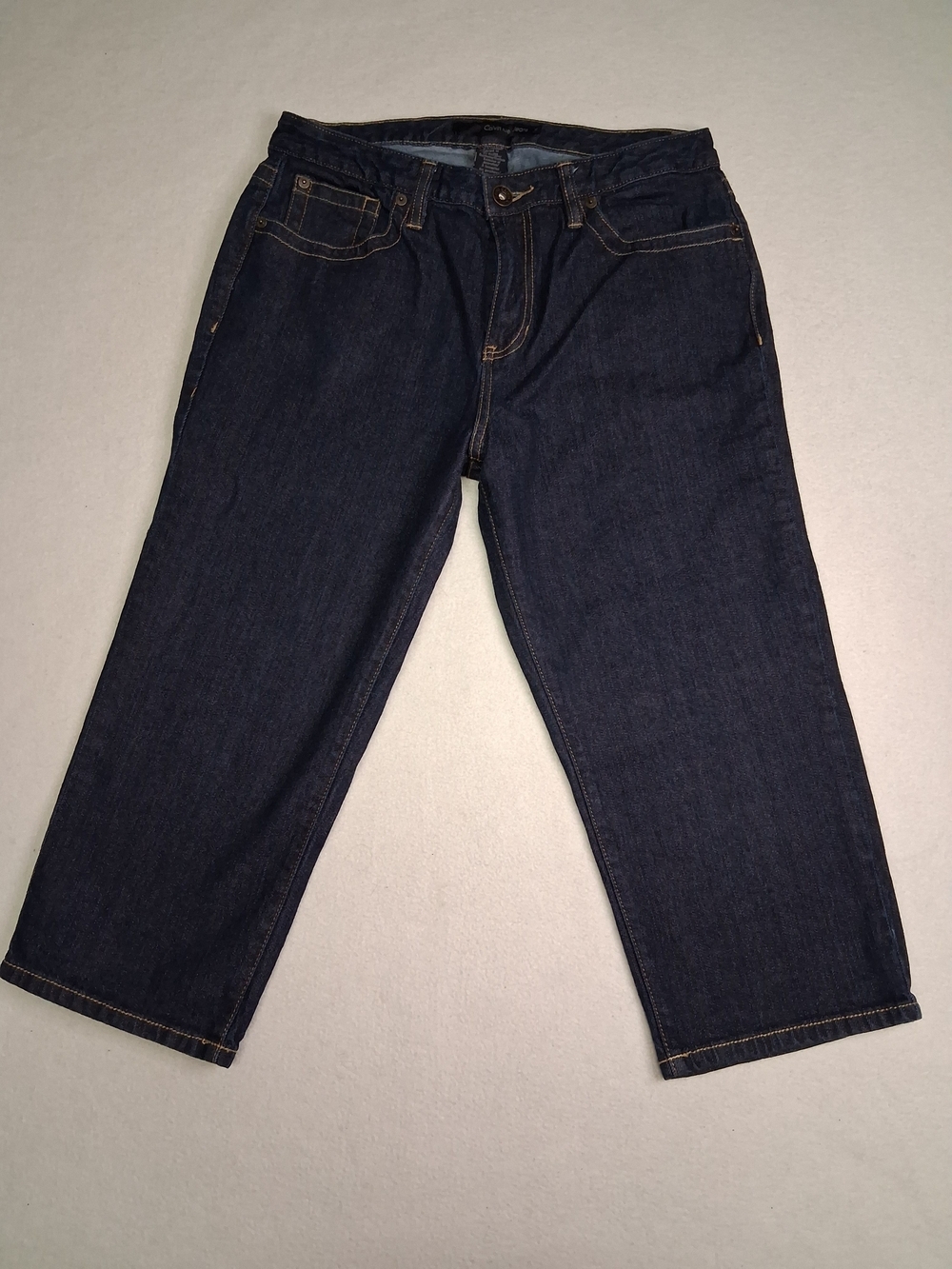 Calvin Klein Jeans Indigo Cropped Straight Jeans